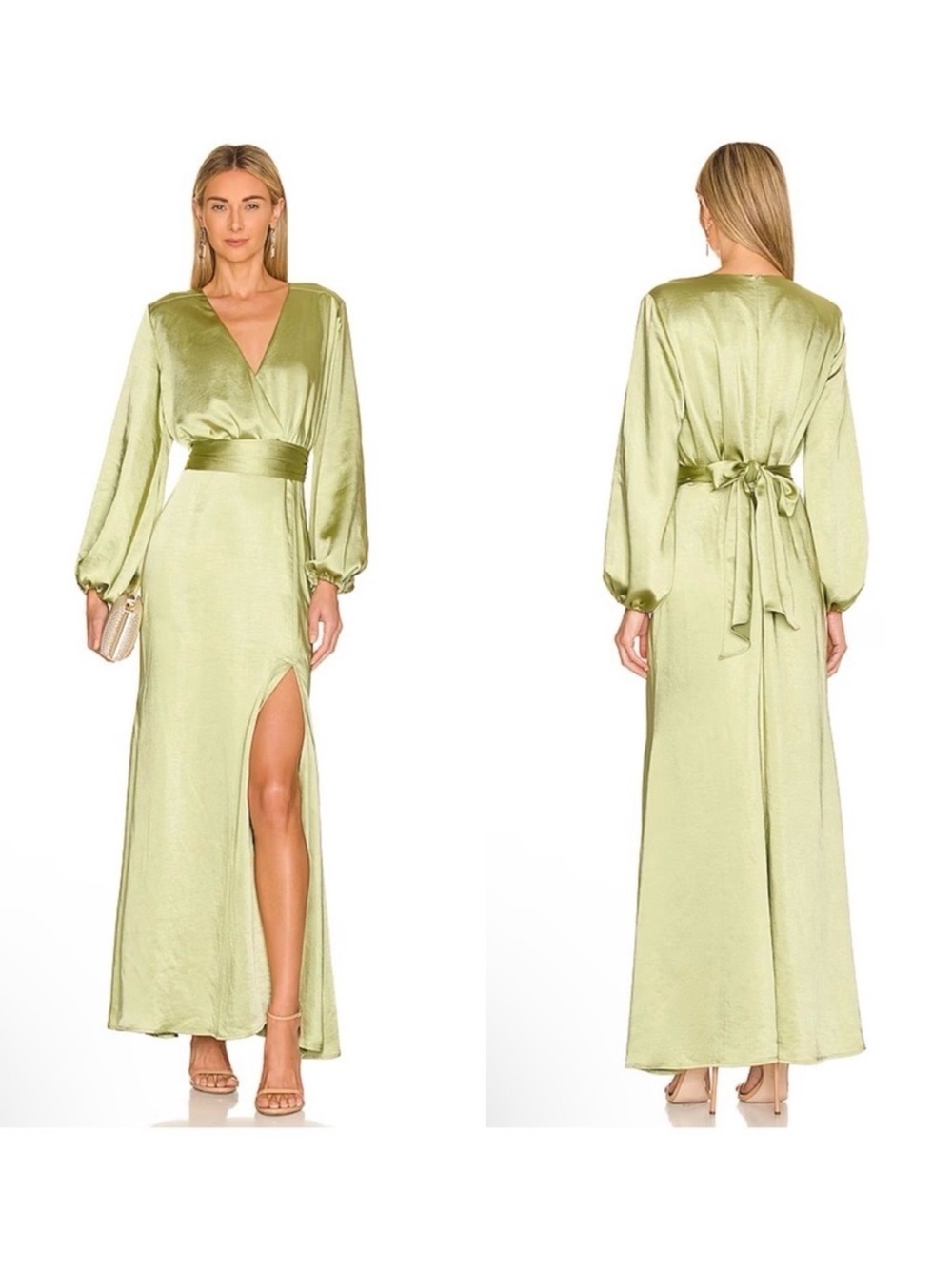 ELLIATT Kai Maxi Dress in Avocado Size L
